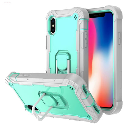 PC + Rubber 3-layers Shockproof Protective Case with Rotating Holder, For iPhone XS / X, For iPhone XR, For iPhone XS Max