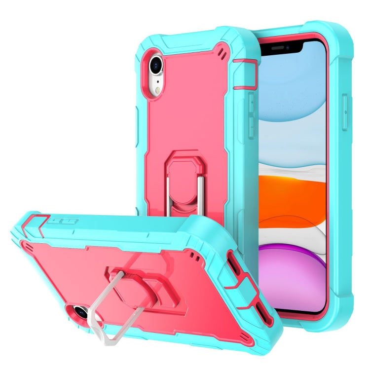 PC + Rubber 3-layers Shockproof Protective Case with Rotating Holder, For iPhone XS / X, For iPhone XR, For iPhone XS Max