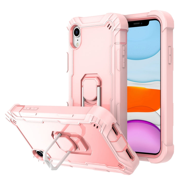 PC + Rubber 3-layers Shockproof Protective Case with Rotating Holder, For iPhone XS / X, For iPhone XR, For iPhone XS Max
