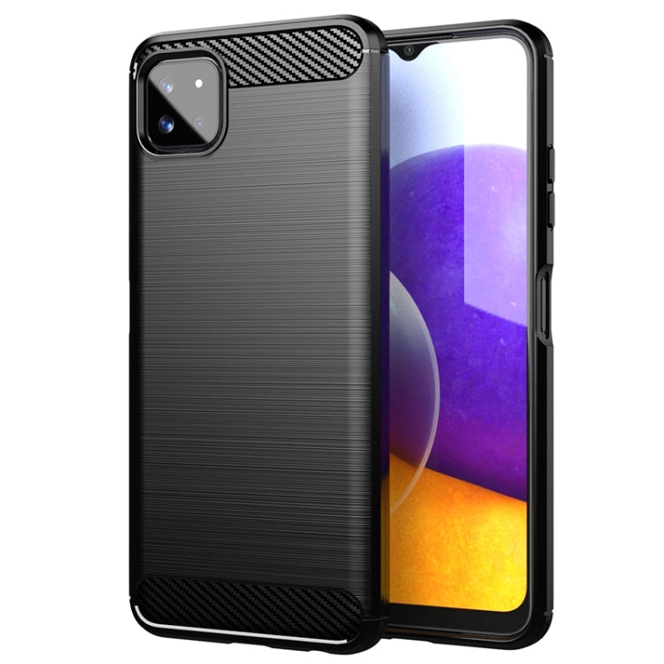Brushed Texture Carbon Fiber TPU Case, For Samsung Galaxy A22 5G, For Samsung Galaxy A82 5G