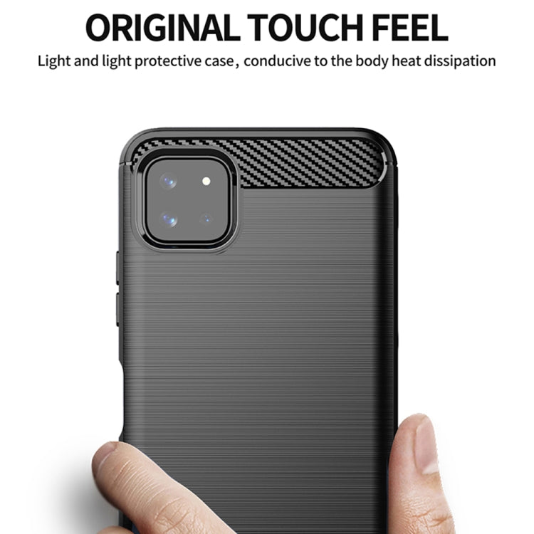 Brushed Texture Carbon Fiber TPU Case, For Samsung Galaxy A22 5G, For Samsung Galaxy A82 5G
