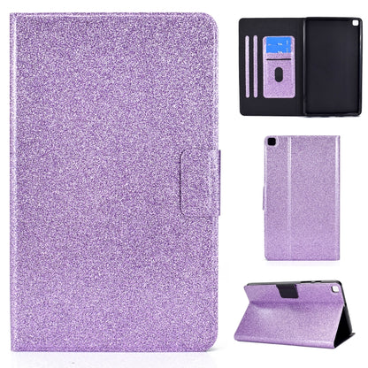 Glitter Horizontal Flip Leather Case with Holder & Card Slots, For Samsung Galaxy Tab A7 Lite T220