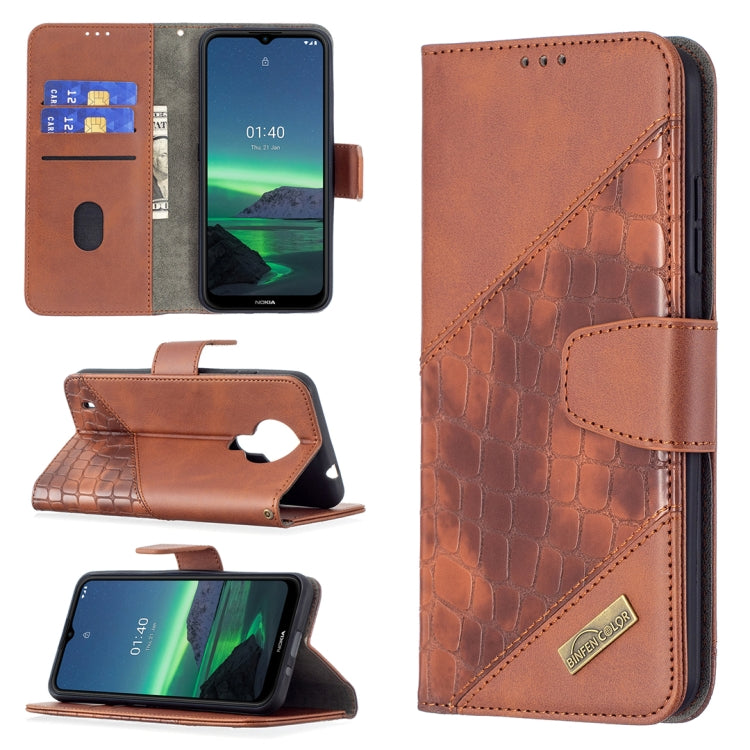 Matching Color Crocodile Texture Horizontal Flip PU Leather Case with Wallet & Holder & Card Slots, For Samsung Galaxy S21 FE / S21 Lite, For Nokia 1.4