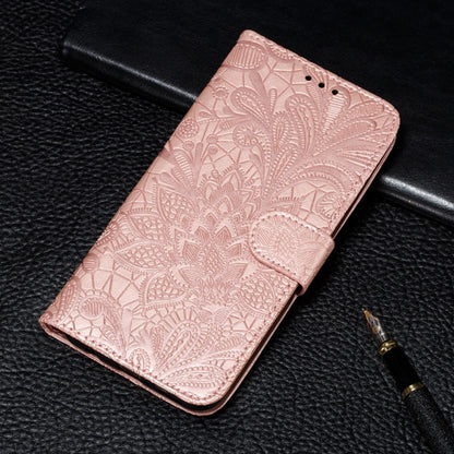 Lace Flower Embossing Pattern Horizontal Flip Leather Case with Holder & Card Slots & Wallet & Photo Frame, For Samsung Galaxy A22 4G, For Samsung Galaxy A22 5G, For Samsung Galaxy A82 5G, For Samsung Galaxy S21 FE, For Xiaomi Mi 11 Ultra