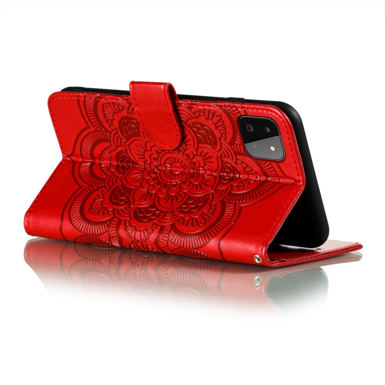 Sun Mandala Embossing Pattern Horizontal Flip PU Leather Case with Holder & Card Slots & Wallet & Lanyard, For Samsung Galaxy A22 5G, For Samsung Galaxy A22 4G, For Samsung Galaxy A82 5G, For Samsung Galaxy S21 FE, For Xiaomi Mi 11 Ultra