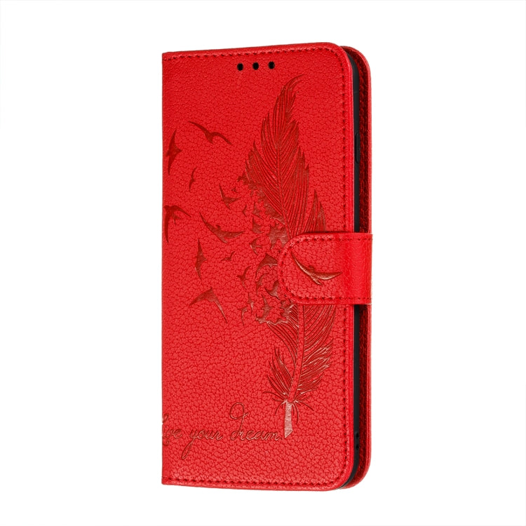 Litchi Texture Feather Embossing Pattern Horizontal Flip Leather Case with Holder & Card Slots & Wallet & Photo Frame & Lanyard, For Samsung Galaxy A22 4G, For Samsung Galaxy A22 5G, For Samsung Galaxy A82 5G, For Samsung Galaxy S21 FE                 ...