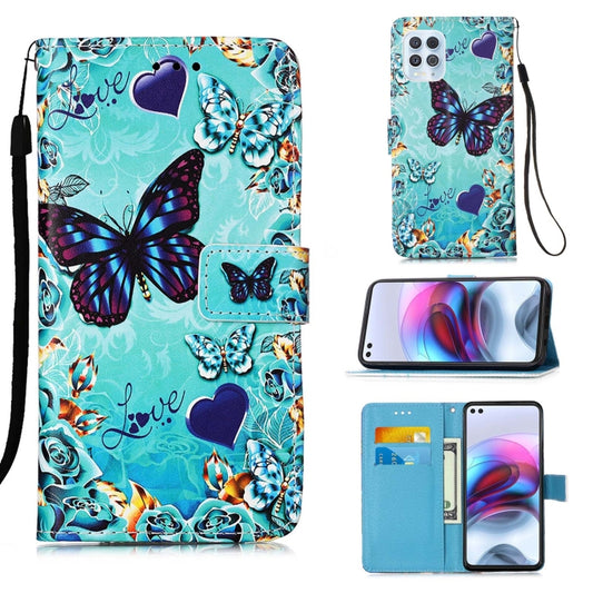 Colored Drawing Pattern Plain Weave Horizontal Flip Leather Case with Holder & Card Slot & Wallet & Lanyard, For Motorola Moto G100 / Edge S, For LG Velvet 2 Pro, For Samsung Galaxy A02 / M02 (Global), For Samsung Galaxy A22 5G (US Version)
