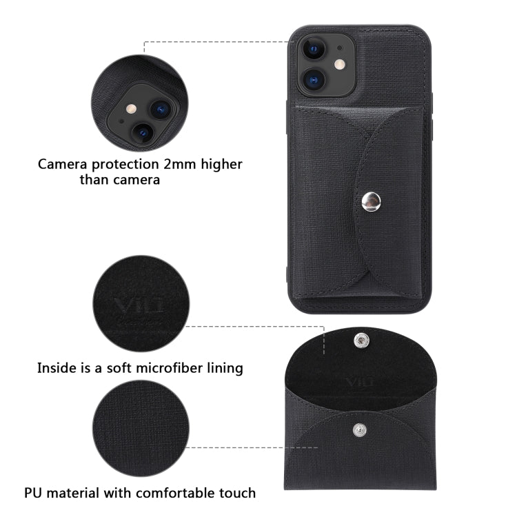 ViLi T Series TPU + PU Woven Fabric Magnetic Protective Case with Wallet, For iPhone 11, For iPhone 11 Pro, For iPhone 11 Pro Max, For iPhone 12 mini, For iPhone 12, For iPhone 12 Pro, For iPhone 12 Pro Max