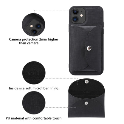 ViLi T Series TPU + PU Woven Fabric Magnetic Protective Case with Wallet, For iPhone 11, For iPhone 11 Pro, For iPhone 11 Pro Max, For iPhone 12 mini, For iPhone 12, For iPhone 12 Pro, For iPhone 12 Pro Max