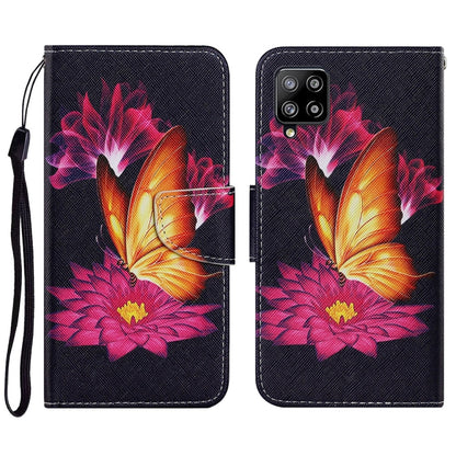 Coloured Drawing Pattern Horizontal Flip PU Leather Case with Holder & Card Slots & Wallet & Lanyard, For Samsung Galaxy A02, For Samsung Galaxy A22 4G, For Samsung Galaxy A22 5G
