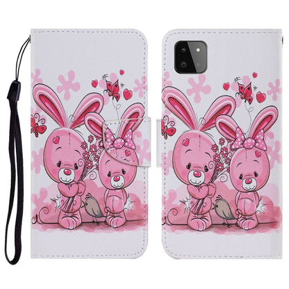 Coloured Drawing Pattern Horizontal Flip PU Leather Case with Holder & Card Slots & Wallet & Lanyard, For Samsung Galaxy A02, For Samsung Galaxy A22 4G, For Samsung Galaxy A22 5G