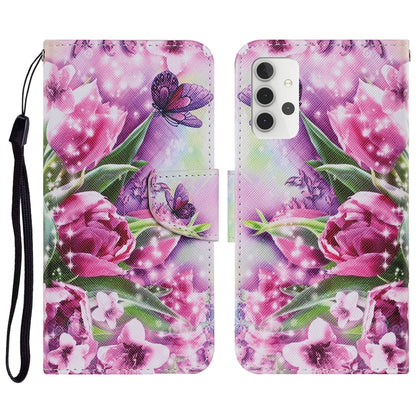 Coloured Drawing Pattern Horizontal Flip PU Leather Case with Holder & Card Slots & Wallet & Lanyard, For Samsung Galaxy A32 4G, For Samsung Galaxy S21 FE, For Xiaomi Redmi 9T