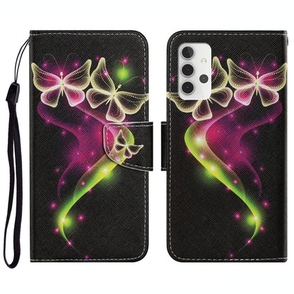Coloured Drawing Pattern Horizontal Flip PU Leather Case with Holder & Card Slots & Wallet & Lanyard, For Samsung Galaxy A32 4G, For Samsung Galaxy S21 FE, For Xiaomi Redmi 9T