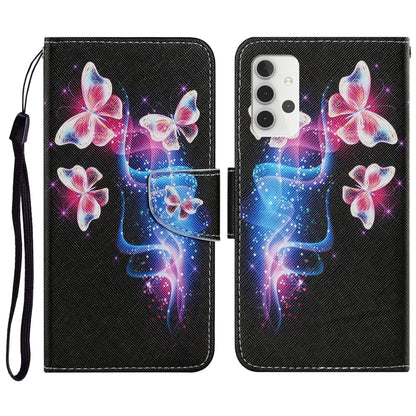 Coloured Drawing Pattern Horizontal Flip PU Leather Case with Holder & Card Slots & Wallet & Lanyard, For Samsung Galaxy A32 4G, For Samsung Galaxy S21 FE, For Xiaomi Redmi 9T
