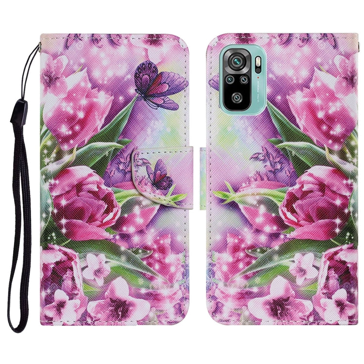 Coloured Drawing Pattern Horizontal Flip PU Leather Case with Holder & Card Slots & Wallet & Lanyard, For Xiaomi Redmi Note 10 4G, For Xiaomi Redmi Note 9T, For Xiaomi Redmi Note 10 Pro