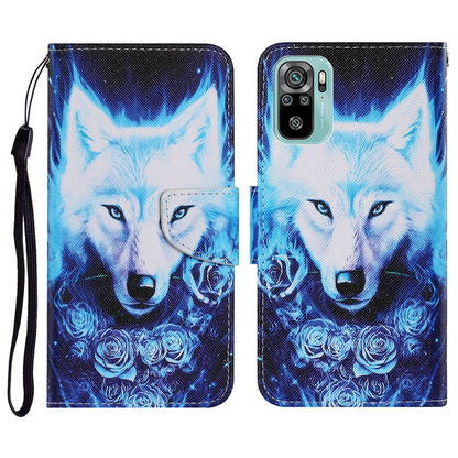 Coloured Drawing Pattern Horizontal Flip PU Leather Case with Holder & Card Slots & Wallet & Lanyard, For Xiaomi Redmi Note 10 4G, For Xiaomi Redmi Note 9T, For Xiaomi Redmi Note 10 Pro