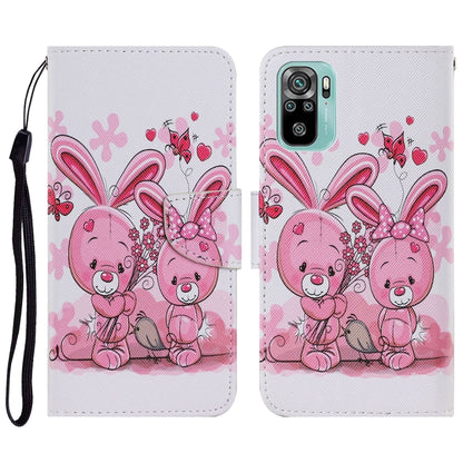 Coloured Drawing Pattern Horizontal Flip PU Leather Case with Holder & Card Slots & Wallet & Lanyard, For Xiaomi Redmi Note 10 4G, For Xiaomi Redmi Note 9T, For Xiaomi Redmi Note 10 Pro