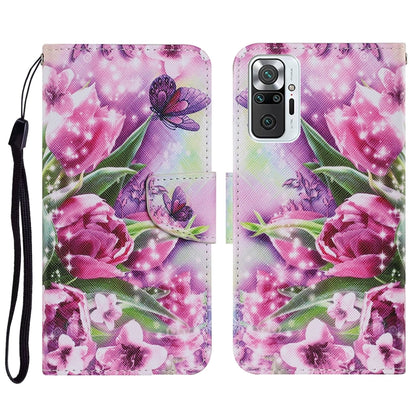 Coloured Drawing Pattern Horizontal Flip PU Leather Case with Holder & Card Slots & Wallet & Lanyard, For Xiaomi Redmi Note 10 4G, For Xiaomi Redmi Note 9T, For Xiaomi Redmi Note 10 Pro