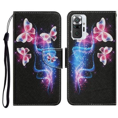 Coloured Drawing Pattern Horizontal Flip PU Leather Case with Holder & Card Slots & Wallet & Lanyard, For Xiaomi Redmi Note 10 4G, For Xiaomi Redmi Note 9T, For Xiaomi Redmi Note 10 Pro