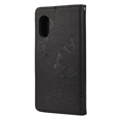 Butterflies Embossing Horizontal Flip Leather Case with Holder & Card Slots & Wallet, For Samsung Galaxy Xcover 5