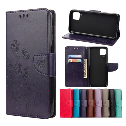 Butterfly Flower Pattern Horizontal Flip Leather Case with Holder & Card Slots & Wallet, For Samsung Galaxy A02s (EU Version), For Samsung Galaxy A12 5G, For Samsung Galaxy A32 4G, For Samsung Galaxy A32 5G, For Samsung Galaxy A72 5G / 4G              ...
