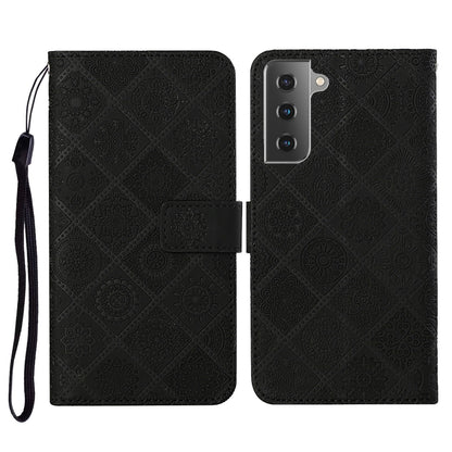 Ethnic Style Embossed Pattern Horizontal Flip Leather Case with Holder & Card Slots & Wallet & Lanyard, For Samsung Galaxy S21 FE, For Samsung Galaxy A52 5G / 4G, For Samsung Galaxy A72 5G / 4G, For Samsung Galaxy A22  4G, For Samsung Galaxy A22  5G   ...