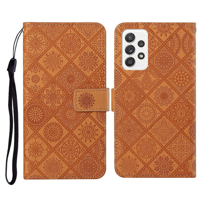 Ethnic Style Embossed Pattern Horizontal Flip Leather Case with Holder & Card Slots & Wallet & Lanyard, For Samsung Galaxy S21 FE, For Samsung Galaxy A52 5G / 4G, For Samsung Galaxy A72 5G / 4G, For Samsung Galaxy A22  4G, For Samsung Galaxy A22  5G   ...