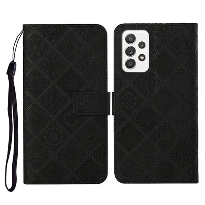 Ethnic Style Embossed Pattern Horizontal Flip Leather Case with Holder & Card Slots & Wallet & Lanyard, For Samsung Galaxy S21 FE, For Samsung Galaxy A52 5G / 4G, For Samsung Galaxy A72 5G / 4G, For Samsung Galaxy A22  4G, For Samsung Galaxy A22  5G   ...