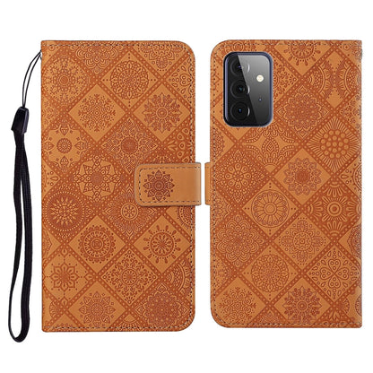 Ethnic Style Embossed Pattern Horizontal Flip Leather Case with Holder & Card Slots & Wallet & Lanyard, For Samsung Galaxy S21 FE, For Samsung Galaxy A52 5G / 4G, For Samsung Galaxy A72 5G / 4G, For Samsung Galaxy A22  4G, For Samsung Galaxy A22  5G   ...