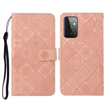 Ethnic Style Embossed Pattern Horizontal Flip Leather Case with Holder & Card Slots & Wallet & Lanyard, For Samsung Galaxy S21 FE, For Samsung Galaxy A52 5G / 4G, For Samsung Galaxy A72 5G / 4G, For Samsung Galaxy A22  4G, For Samsung Galaxy A22  5G   ...