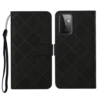 Ethnic Style Embossed Pattern Horizontal Flip Leather Case with Holder & Card Slots & Wallet & Lanyard, For Samsung Galaxy S21 FE, For Samsung Galaxy A52 5G / 4G, For Samsung Galaxy A72 5G / 4G, For Samsung Galaxy A22  4G, For Samsung Galaxy A22  5G   ...