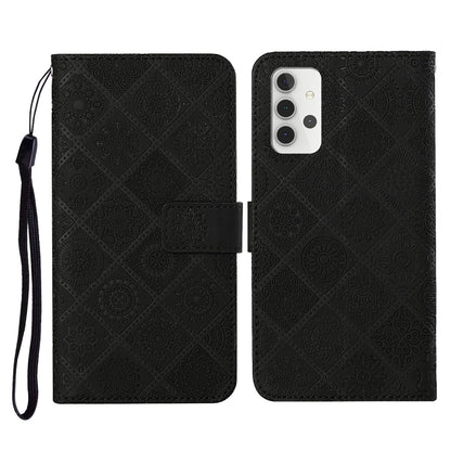 Ethnic Style Embossed Pattern Horizontal Flip Leather Case with Holder & Card Slots & Wallet & Lanyard, For Samsung Galaxy S21 FE, For Samsung Galaxy A52 5G / 4G, For Samsung Galaxy A72 5G / 4G, For Samsung Galaxy A22  4G, For Samsung Galaxy A22  5G   ...
