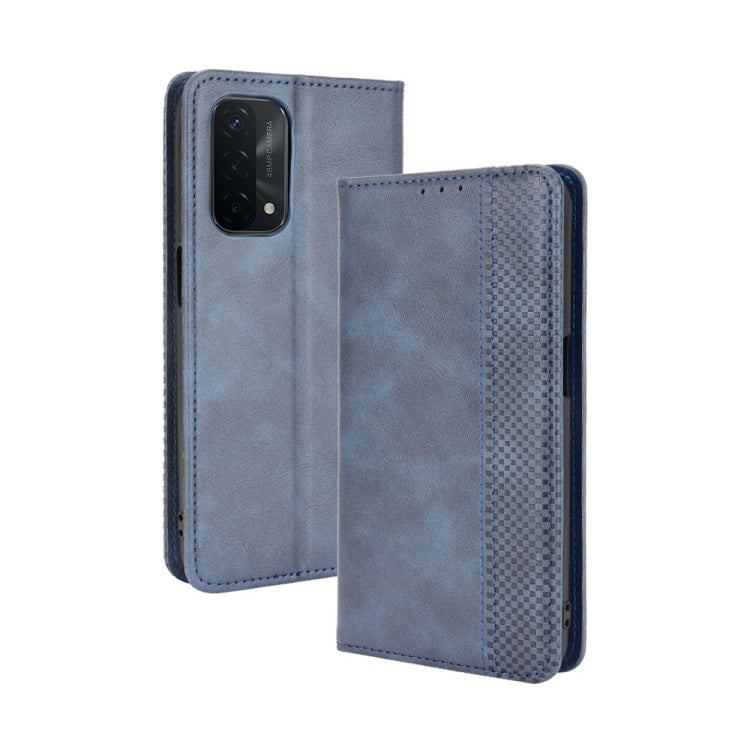 Magnetic Buckle Retro Crazy Horse Texture Horizontal Flip Leather Case with Holder & Card Slots & Photo Frame, For OPPO A54 5G / A74 5G / A93 5G, For OPPO A55 5G / A53s 5G, For OPPO A74 4G / F19 4G, For OPPO A94 5G / Reno5Z 5G / F19 Pro+ 5G            ...