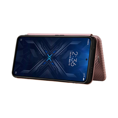 Carbon Fiber Texture Magnetic Horizontal Flip TPU + PC + PU Leather Case with Card Slot, For Xiaomi Black Shark 4 / 4 Pro, For Samsung Galaxy A82 5G /Quantum 2