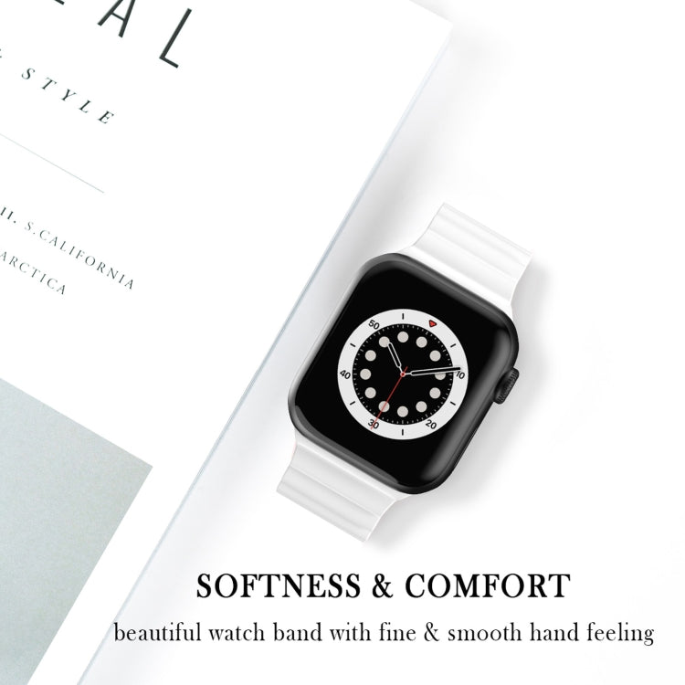 Business B Style Silicone Watch Strap, For Apple Watch Series 7 45mm / 6 & SE & 5 & 4 44mm / 3 & 2 & 1 42mm, For Apple Watch Series 7 41mm / 6 & SE & 5 & 4 40mm / 3 & 2 & 1 38mm                                                                           ...
