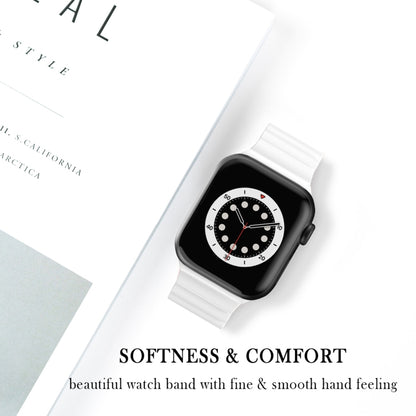 Business B Style Silicone Watch Strap, For Apple Watch Series 7 45mm / 6 & SE & 5 & 4 44mm / 3 & 2 & 1 42mm, For Apple Watch Series 7 41mm / 6 & SE & 5 & 4 40mm / 3 & 2 & 1 38mm                                                                           ...