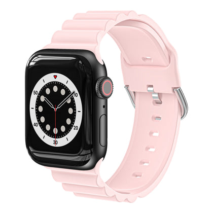 Business B Style Silicone Watch Strap, For Apple Watch Series 7 45mm / 6 & SE & 5 & 4 44mm / 3 & 2 & 1 42mm, For Apple Watch Series 7 41mm / 6 & SE & 5 & 4 40mm / 3 & 2 & 1 38mm                                                                           ...