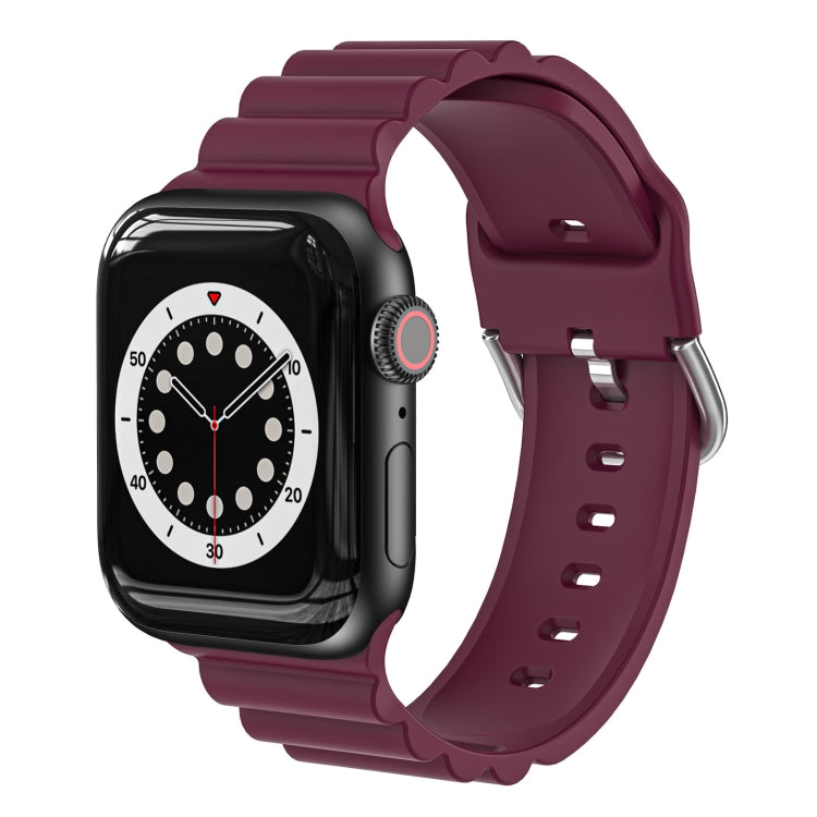Business B Style Silicone Watch Strap, For Apple Watch Series 7 45mm / 6 & SE & 5 & 4 44mm / 3 & 2 & 1 42mm, For Apple Watch Series 7 41mm / 6 & SE & 5 & 4 40mm / 3 & 2 & 1 38mm                                                                           ...