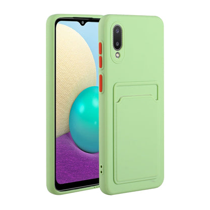 Card Slot Design Shockproof TPU Protective, For Samsung Galaxy A01, For Samsung Galaxy A02, For Samsung Galaxy A12 5G, For Samsung Galaxy A32 4G
