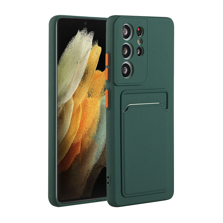 Card Slot Design Shockproof TPU Protective, For Samsung Galaxy S21 Ultra 5G, For Samsung Galaxy S21+ 5G