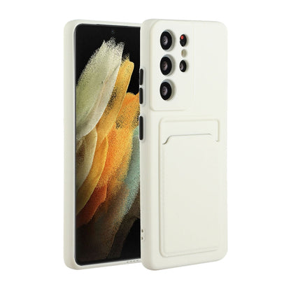 Card Slot Design Shockproof TPU Protective, For Samsung Galaxy S21 Ultra 5G, For Samsung Galaxy S21+ 5G