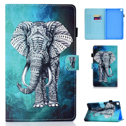 Coloured Drawing Stitching Horizontal Flip Leather Case with Holder & Card Slot, For Samsung Galaxy Tab A7 Lite 8.7 (2021) T220