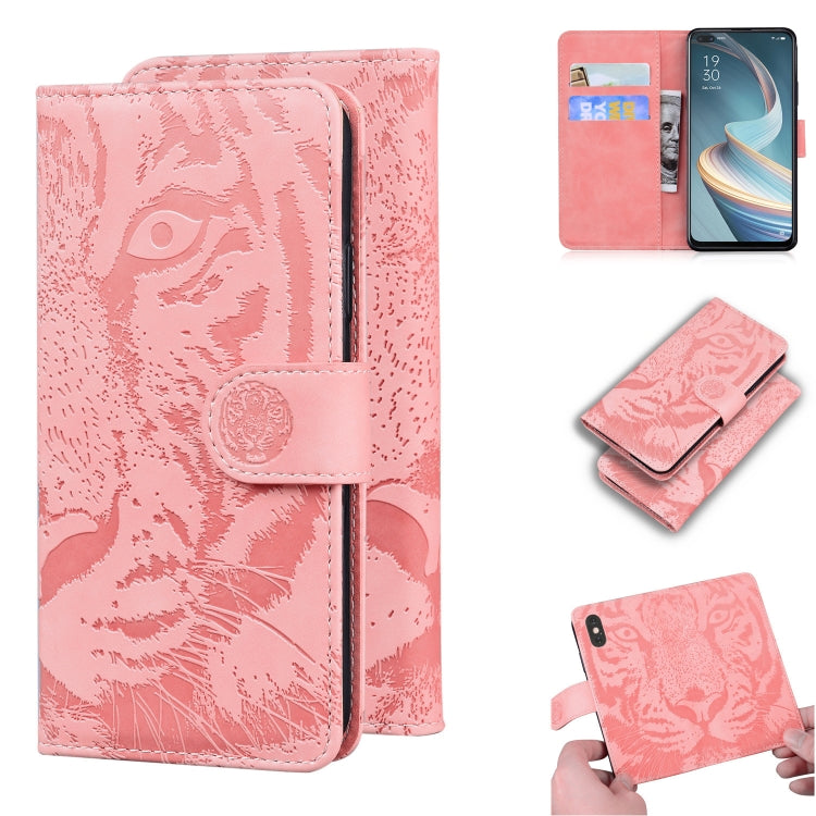 Tiger Embossing Pattern Horizontal Flip Leather Case with Holder & Card Slots & Wallet, For OPPO A15 / A15S, For OPPO A55 5G / A54 4G, For OPPO Realme V11 5G, For OPPO A74 4G / F19 4G, For OPPO A92S / Reno4 Z 5G, For OPPO A94 4G / F19 Pro              ...
