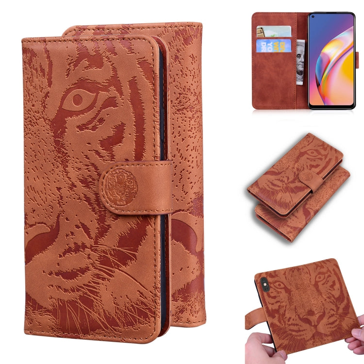 Tiger Embossing Pattern Horizontal Flip Leather Case with Holder & Card Slots & Wallet, For OPPO A15 / A15S, For OPPO A55 5G / A54 4G, For OPPO Realme V11 5G, For OPPO A74 4G / F19 4G, For OPPO A92S / Reno4 Z 5G, For OPPO A94 4G / F19 Pro              ...