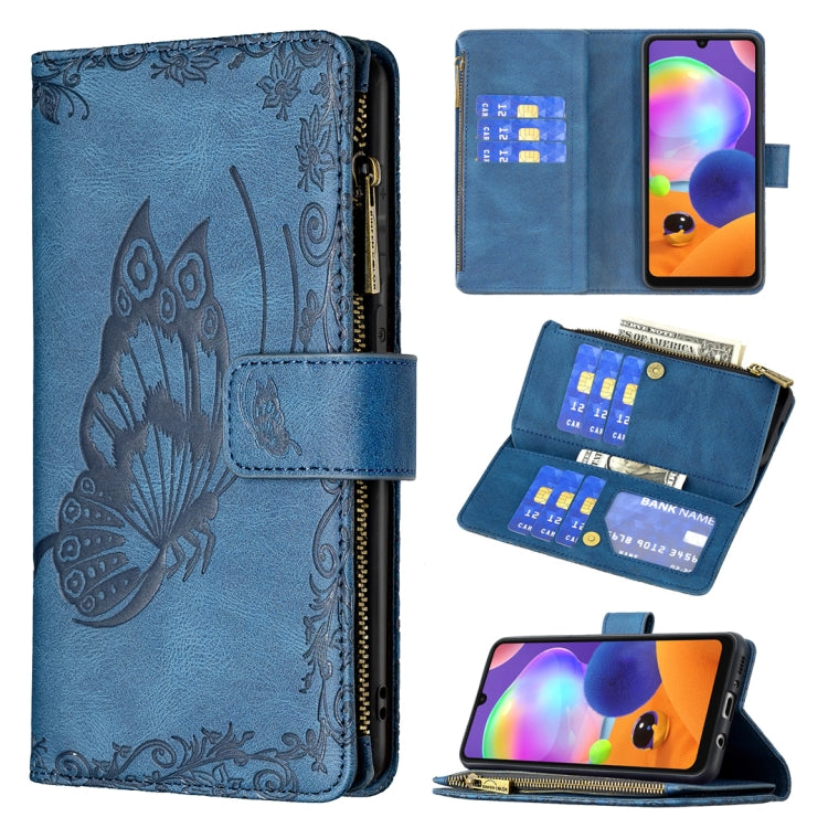 Flying Butterfly Embossing Pattern Zipper Horizontal Flip Leather Case with Holder & Card Slots & Wallet, For Samsung Galaxy A02s, For Samsung Galaxy A02, For Samsung Galaxy A11, For Samsung Galaxy A12, For Samsung Galaxy A21s, For Samsung Galaxy A21  ...