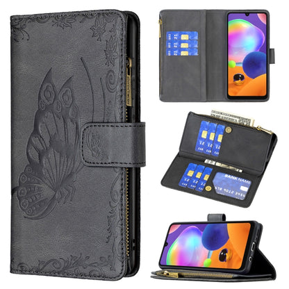 Flying Butterfly Embossing Pattern Zipper Horizontal Flip Leather Case with Holder & Card Slots & Wallet, For Samsung Galaxy A02s, For Samsung Galaxy A02, For Samsung Galaxy A11, For Samsung Galaxy A12, For Samsung Galaxy A21s, For Samsung Galaxy A21  ...