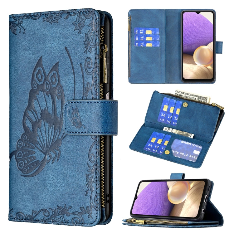 Flying Butterfly Embossing Pattern Zipper Horizontal Flip Leather Case with Holder & Card Slots & Wallet, For Samsung Galaxy A02s, For Samsung Galaxy A02, For Samsung Galaxy A11, For Samsung Galaxy A12, For Samsung Galaxy A21s, For Samsung Galaxy A21  ...