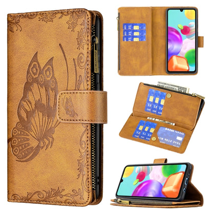 Flying Butterfly Embossing Pattern Zipper Horizontal Flip Leather Case with Holder & Card Slots & Wallet, For Samsung Galaxy A02s, For Samsung Galaxy A02, For Samsung Galaxy A11, For Samsung Galaxy A12, For Samsung Galaxy A21s, For Samsung Galaxy A21  ...