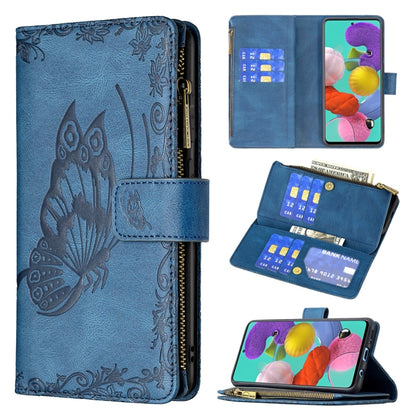 Flying Butterfly Embossing Pattern Zipper Horizontal Flip Leather Case with Holder & Card Slots & Wallet, For Samsung Galaxy A51 4G, For Samsung Galaxy A52 4G / 5G, For Samsung Galaxy A71 4G, For Samsung Galaxy A72 4G / 5G, For Samsung Galaxy S20      ...