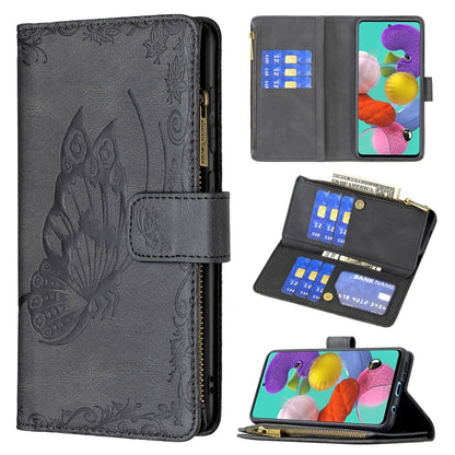 Flying Butterfly Embossing Pattern Zipper Horizontal Flip Leather Case with Holder & Card Slots & Wallet, For Samsung Galaxy A51 4G, For Samsung Galaxy A52 4G / 5G, For Samsung Galaxy A71 4G, For Samsung Galaxy A72 4G / 5G, For Samsung Galaxy S20      ...